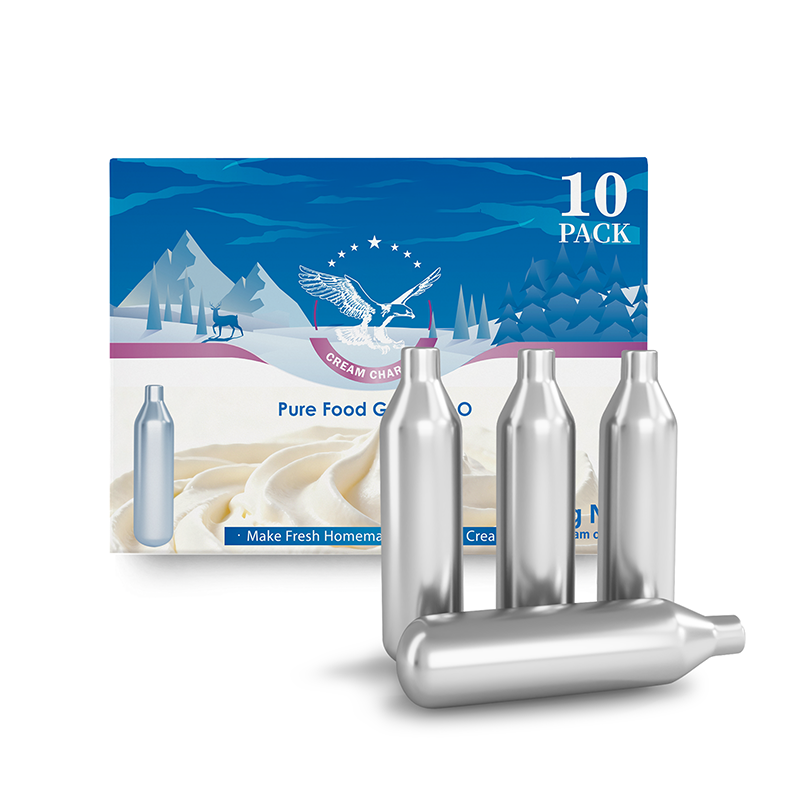 Whipped Cream Chargers 8g Food Grade Nitrous Oxide N2O cartridges 10pcs per Box