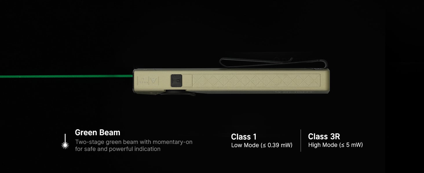 The Green Beam is bright for pointing out on walls and ceilings for work