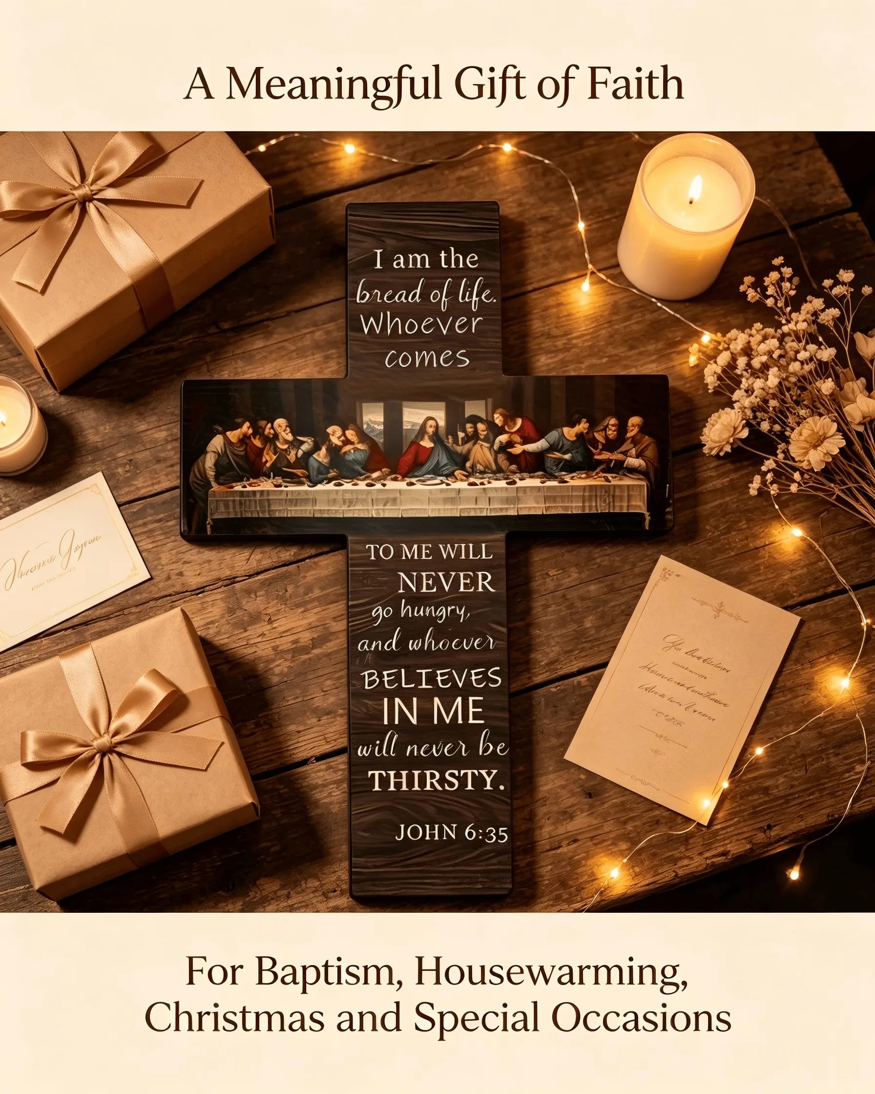 ✝️The Last Supper Vintage Wooden Cross Wall Decor