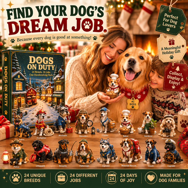 Dogs on Duty 24 breed and job character collection display