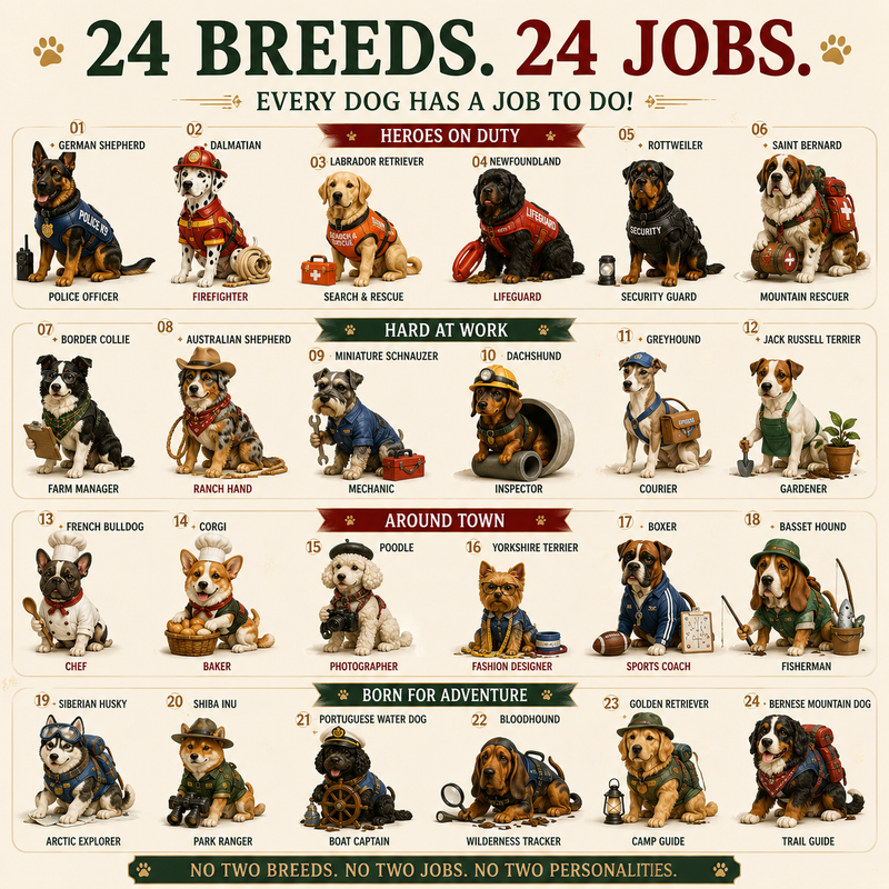 Dogs on Duty Advent Calendar dog character collection