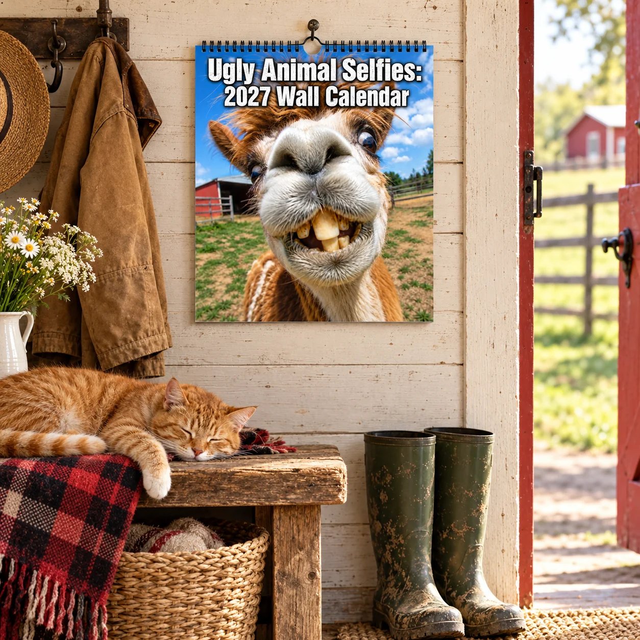2027 Funny Farm Animal Selfies Wall Calendar – 12 Months of Hilariously Unfiltered Animal Faces
