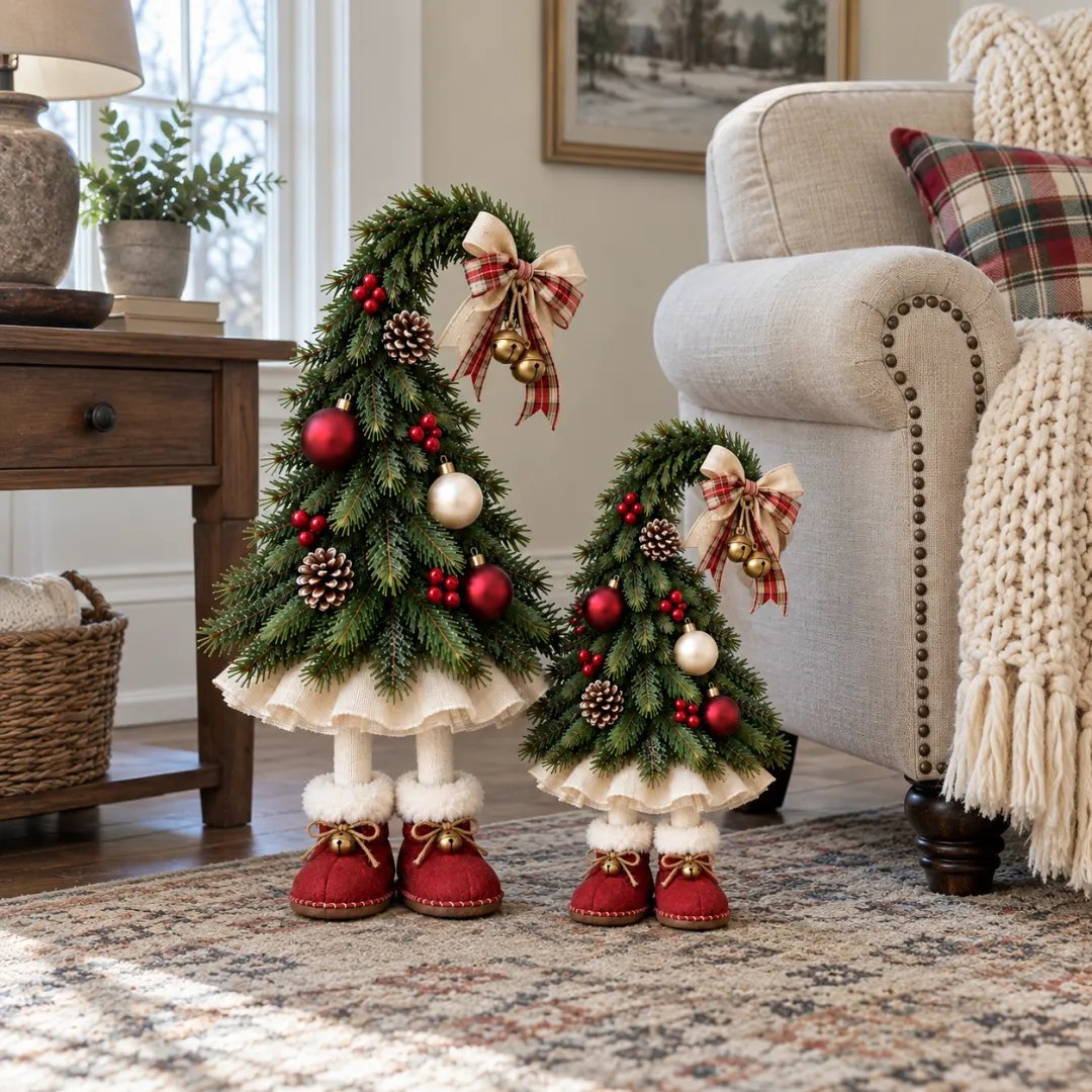Christmas Elf Tree Living Room Decor