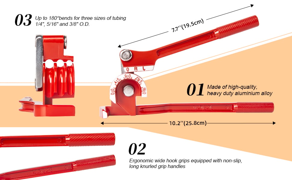 copper tube benders tubing bender kit pipe bending tool hvac spring brake line 1/4 3/8 90 manual