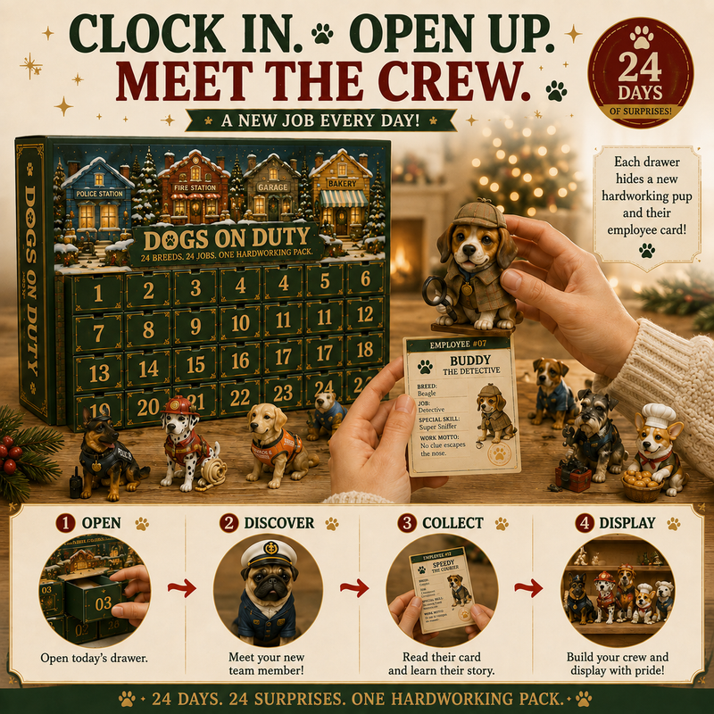 Dogs on Duty Advent Calendar Christmas gift for dog lovers