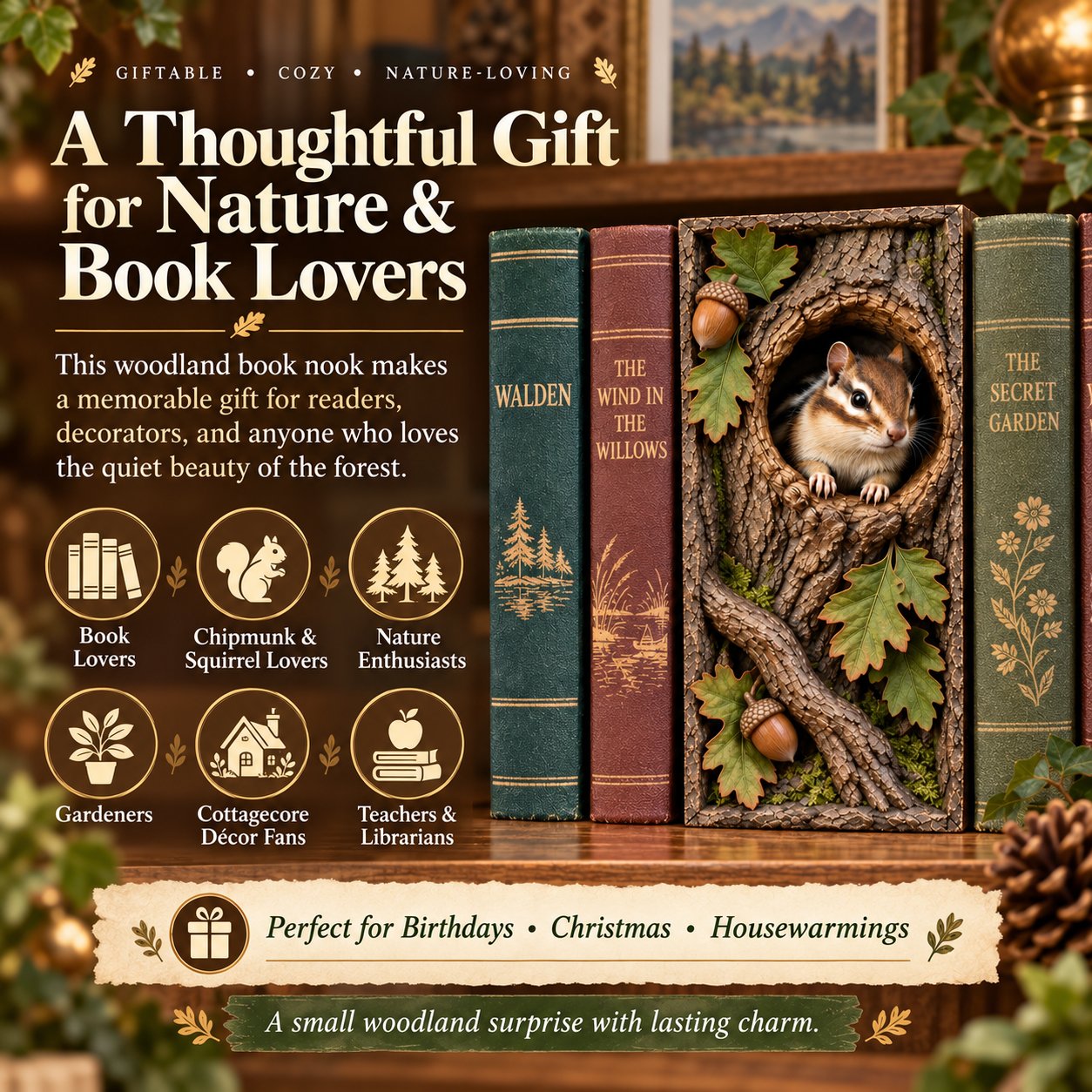 Gift for book lovers and nature lovers