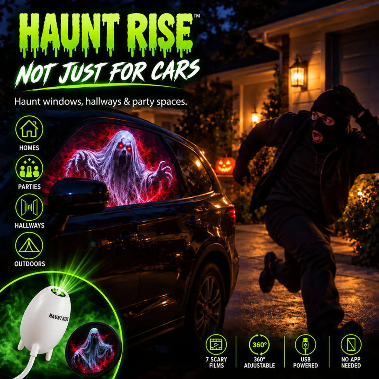 👻 Haunted Window Projector