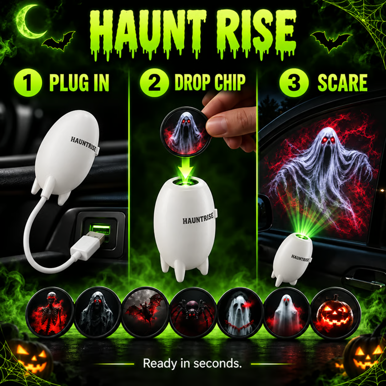 👻 Haunted Window Projector