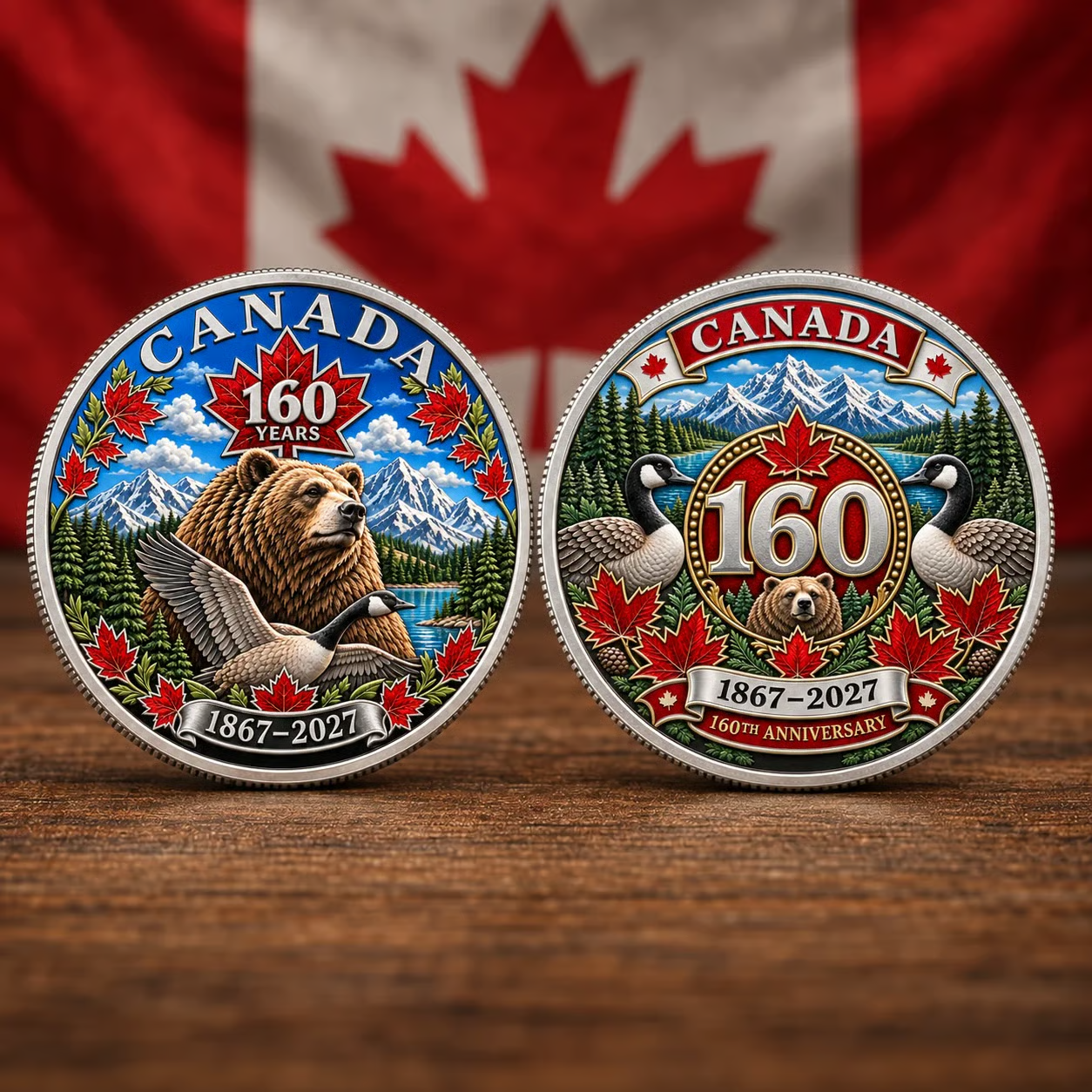 🍁 Canada 160th Anniversary Silver Commemorative Collector Coin — A Timeless Tribute To Canadian Heritage