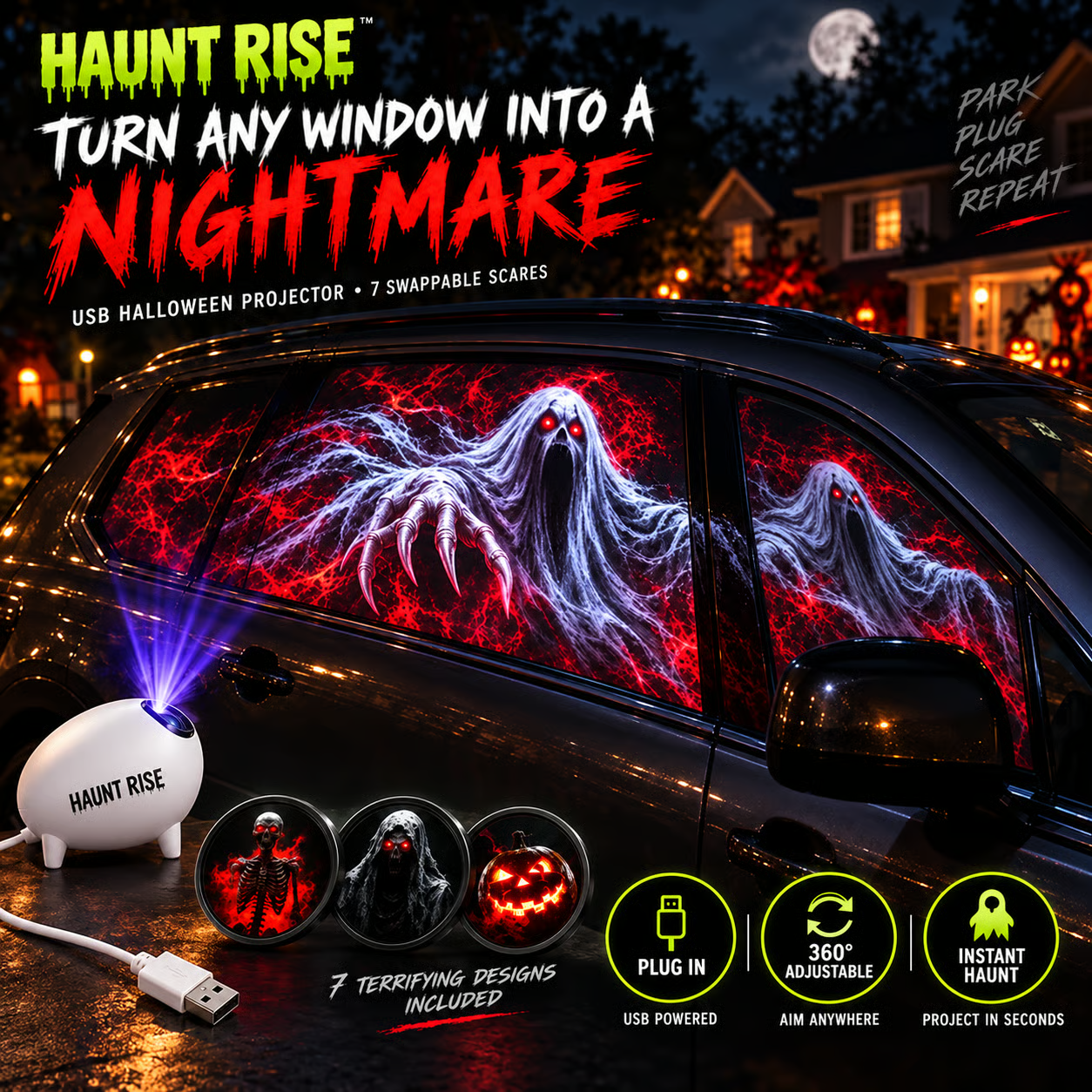 👻 Haunted Window Projector