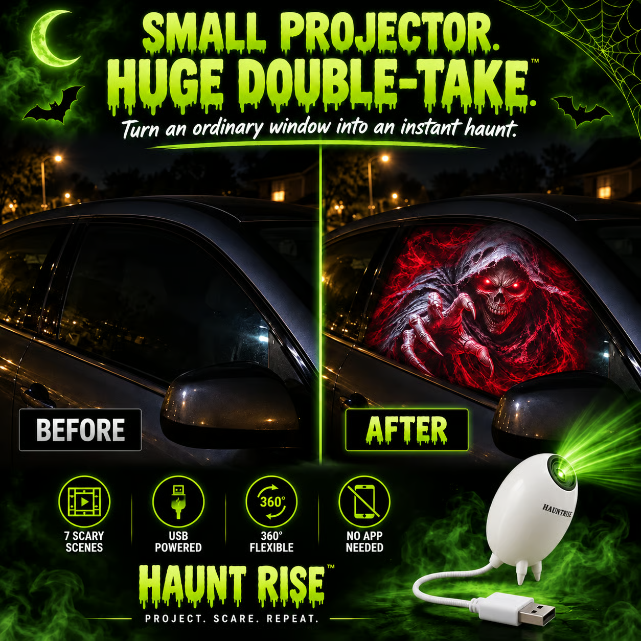👻 Haunted Window Projector