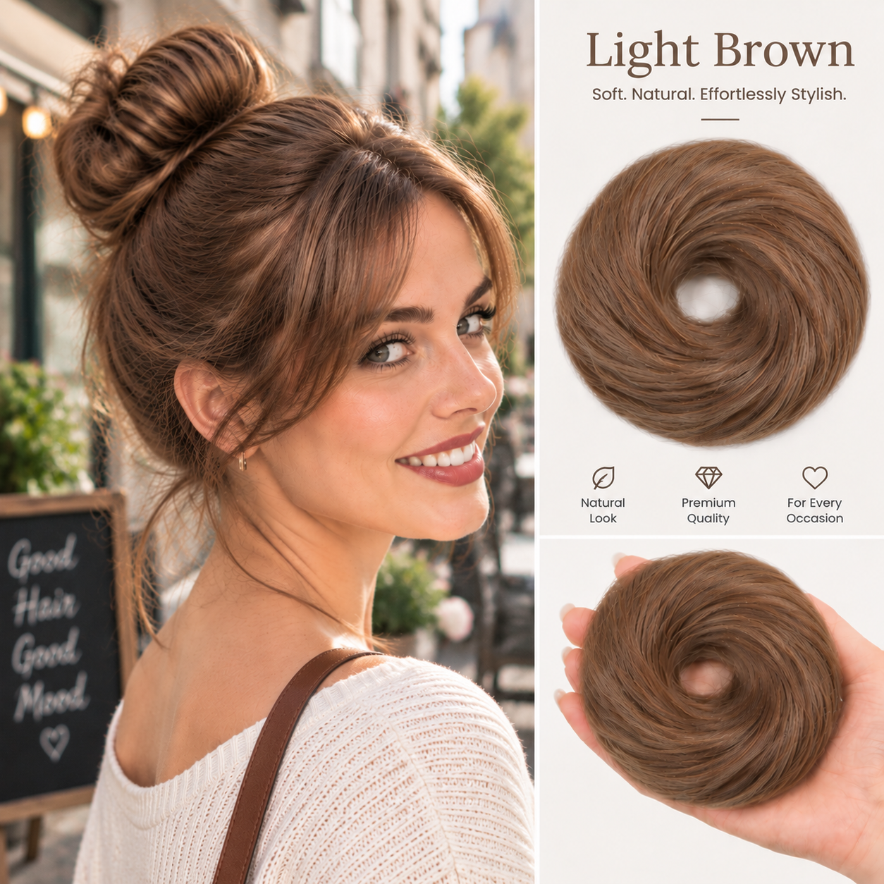 🏆 Last Day Special Price $17.99 ! 🔥✨ Create a Chic Messy Bun in Seconds 💖