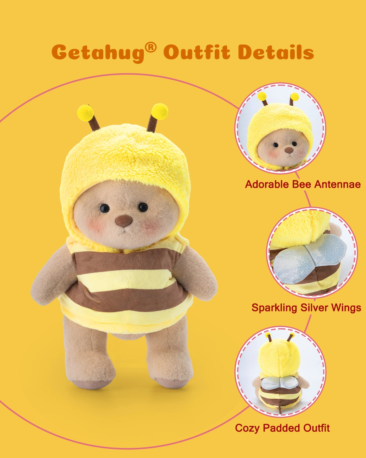 Happy Little Honey Bee Bear | Handmade Jointed Teddy Bear Gift