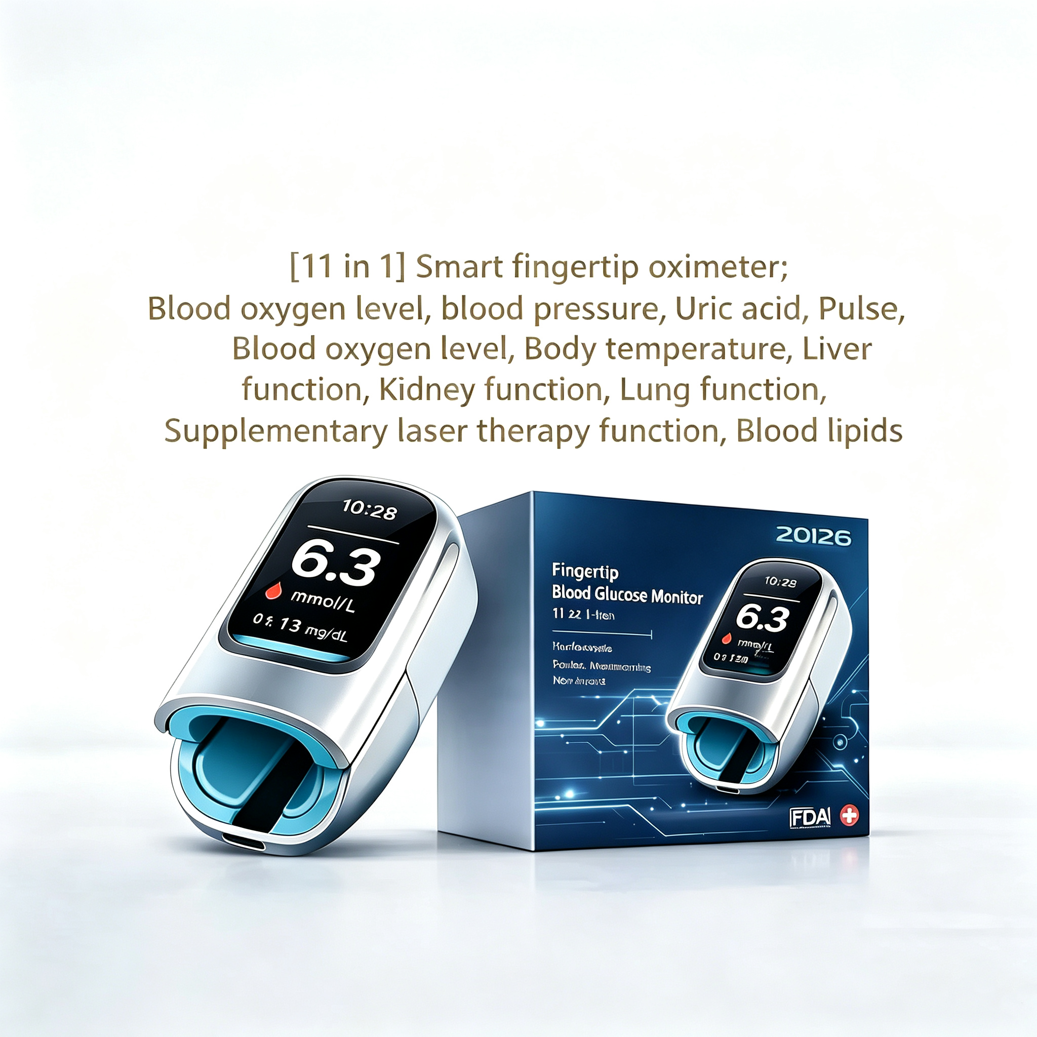  New non-invasive smart blood glucose meter 💉 Painless blood glucose measurement in 3 seconds 🔥