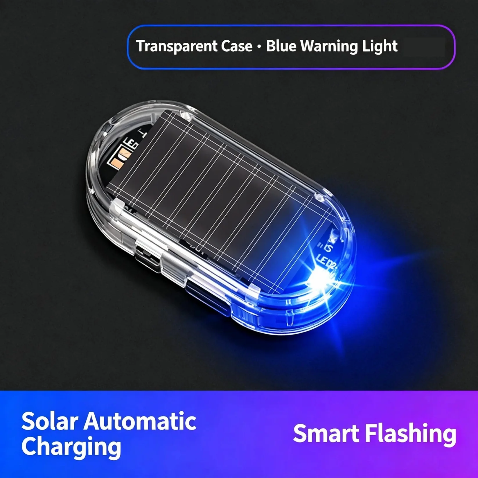 🚗 Cartivoe™ Solar Smart Car Warning Light – Wireless LED Security Indicator with Auto Light Sensor for Vehicle Protection