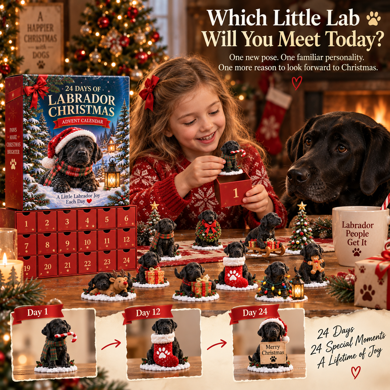 🔥24 Days of Labrador Christmas – Black Lab Advent Calendar 🐾🎄