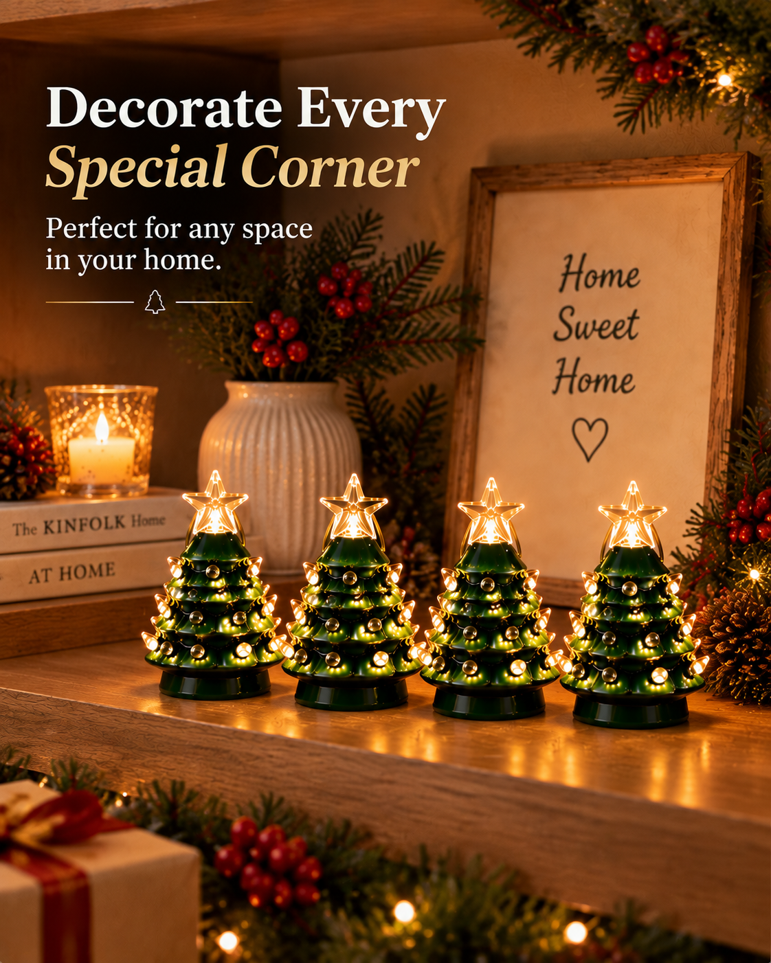 Christmas Mini Nostalgic Tree Ornaments Set (4 Pieces) 🎄