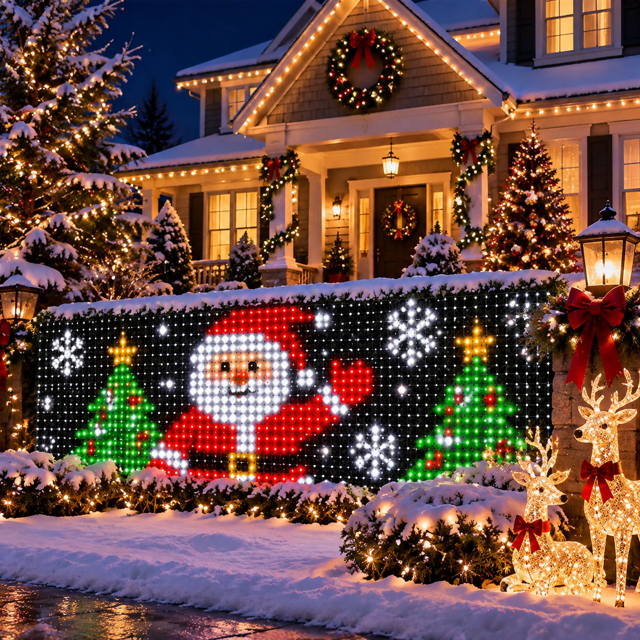 ✨⭐600 LEDs Smart RGBIC Mesh Net Lights with App & Remote Control ⭐✨