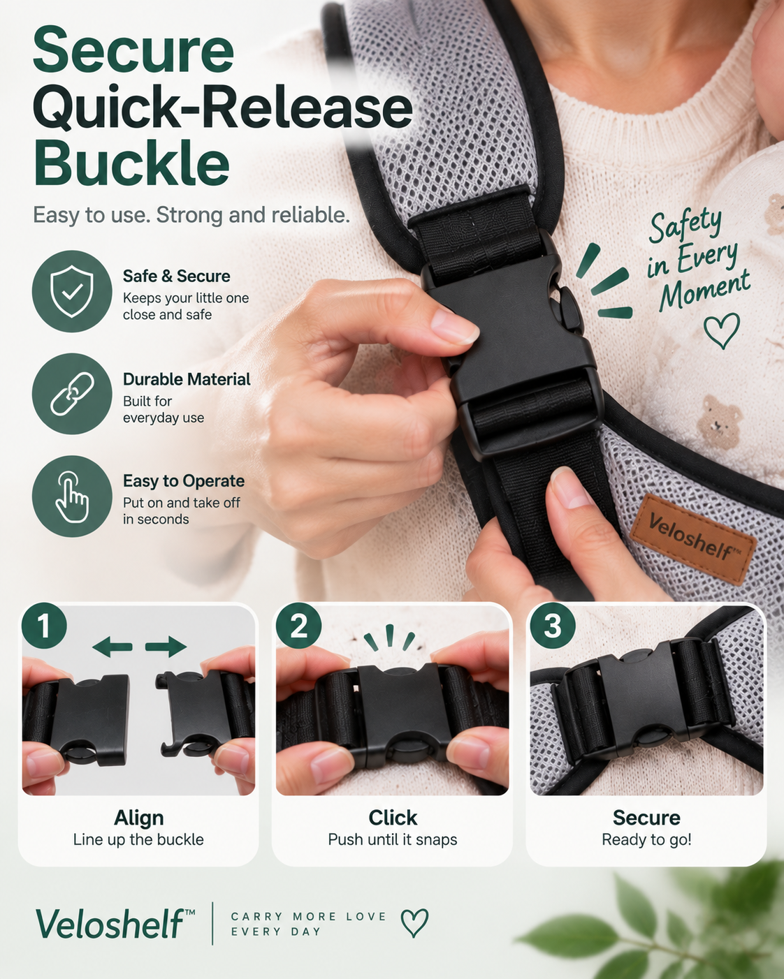 Adjustable Breathable Mesh Single-Shoulder Baby Carrier – Lightweight Hands-Free Strap