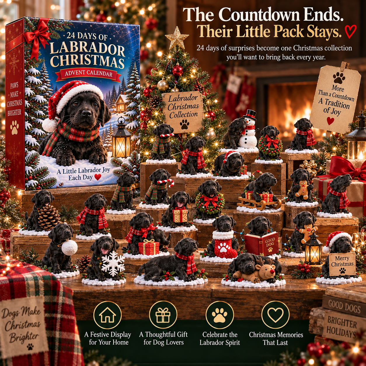 🔥24 Days of Labrador Christmas – Black Lab Advent Calendar 🐾🎄