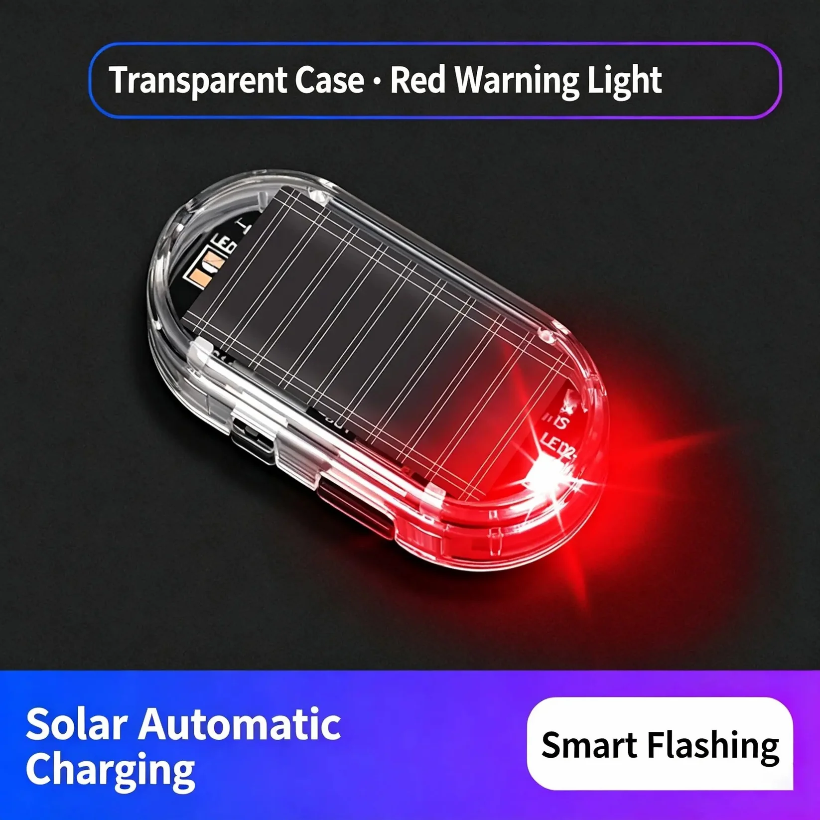 🚗 Cartivoe™ Solar Smart Car Warning Light – Wireless LED Security Indicator with Auto Light Sensor for Vehicle Protection