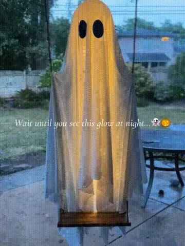 LED Light-UpSwinging Ghost Halloween Decoration