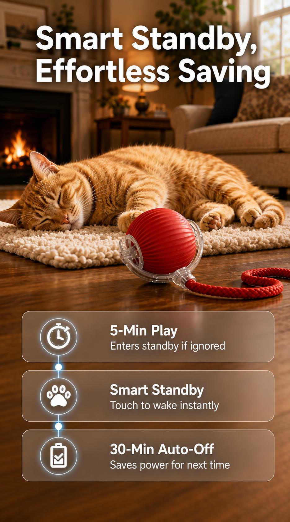 Interactive Cat & Small Dog Automatic Rolling Bouncing Ball Toy - USB-Rechargeable Motion-Sensing Smart Toy with Lighted Tail, Bird Chirping Sounds, Chew-Resistant for Indoor Play, Mental Stimulation Interactive Cat & Small Dog Automatic Rolling Bouncing Ball Toy - USB-Rechargeable Motion-Sensing Smart Toy with Lighted Tail, Bird Chirping Sounds, Chew-Resistant for Indoor Play, Mental Stimulation
