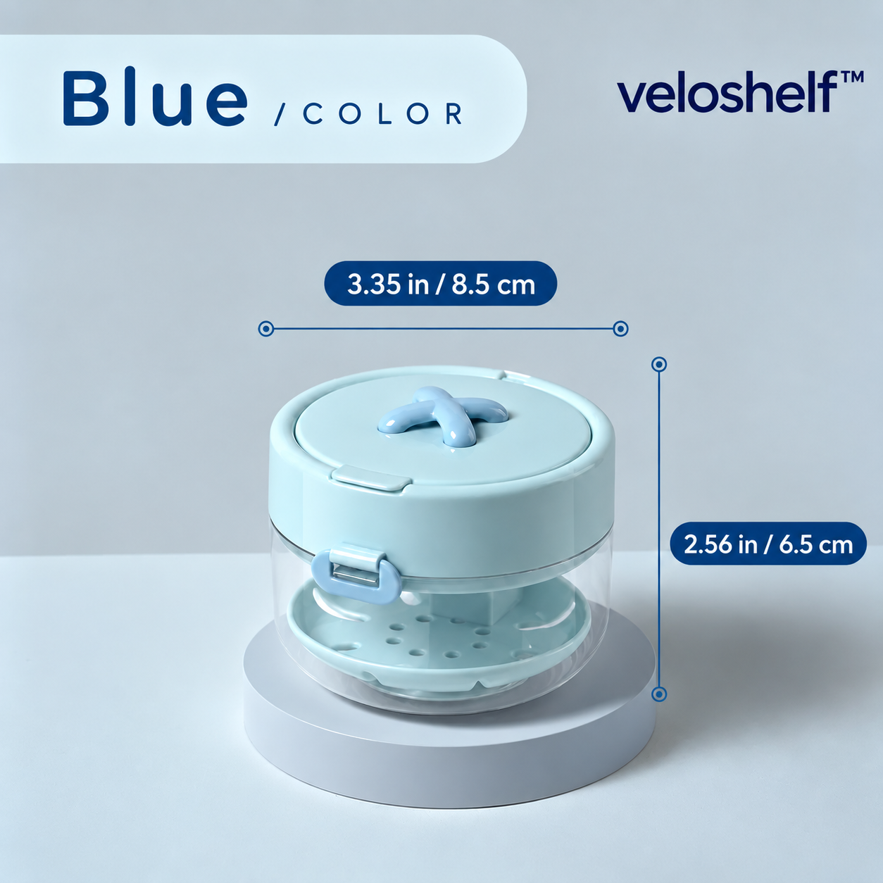 Veloshelf™4-in-1 Retainer Cleaning & Travel Case – Soaking Container with Drain Tray, Mirror & Brush for Aligners, Dentures & Mouthguards 🦷