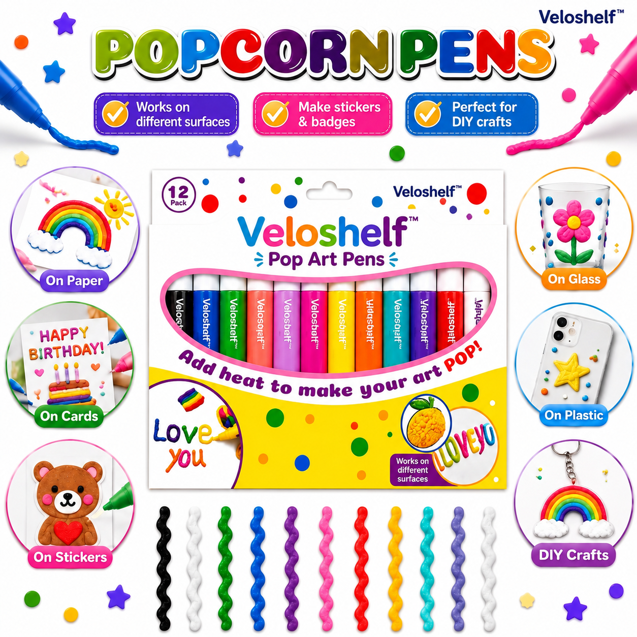 Veloshelf™ 3D Relief Art Pen – Turn Flat Drawings Into Touchable 3D Art