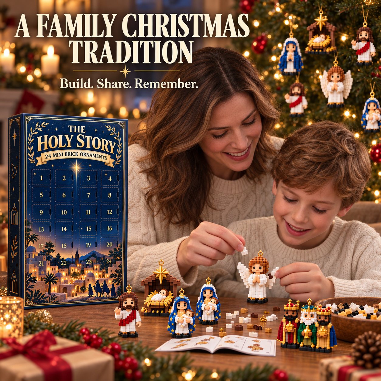 Family Christmas mini brick tradition