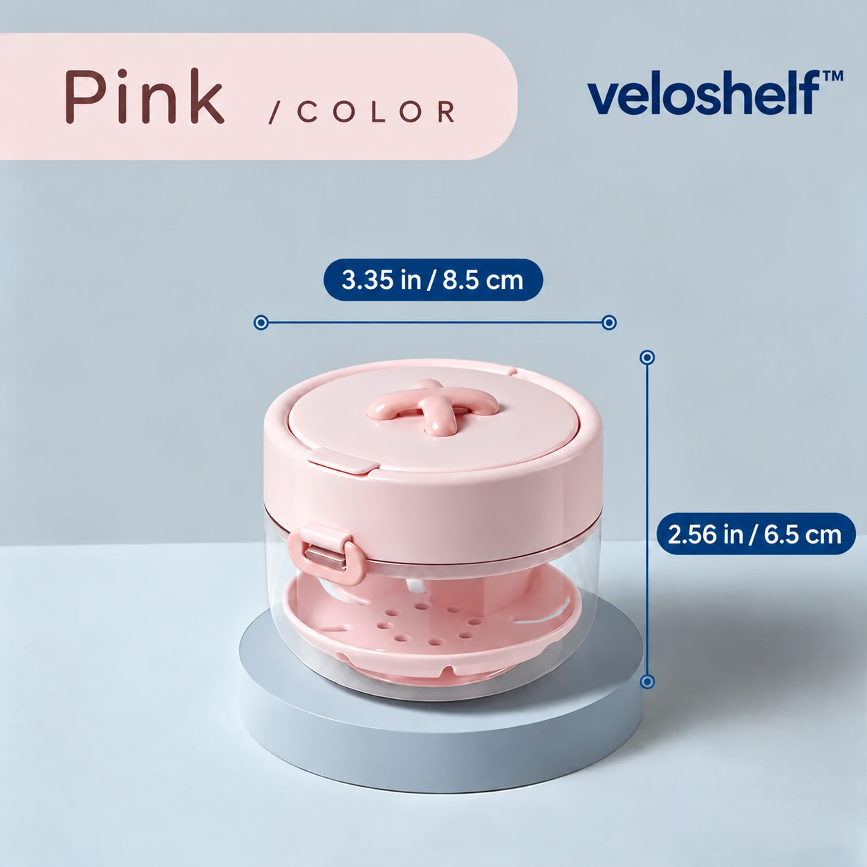 Veloshelf™4-in-1 Retainer Cleaning & Travel Case – Soaking Container with Drain Tray, Mirror & Brush for Aligners, Dentures & Mouthguards 🦷