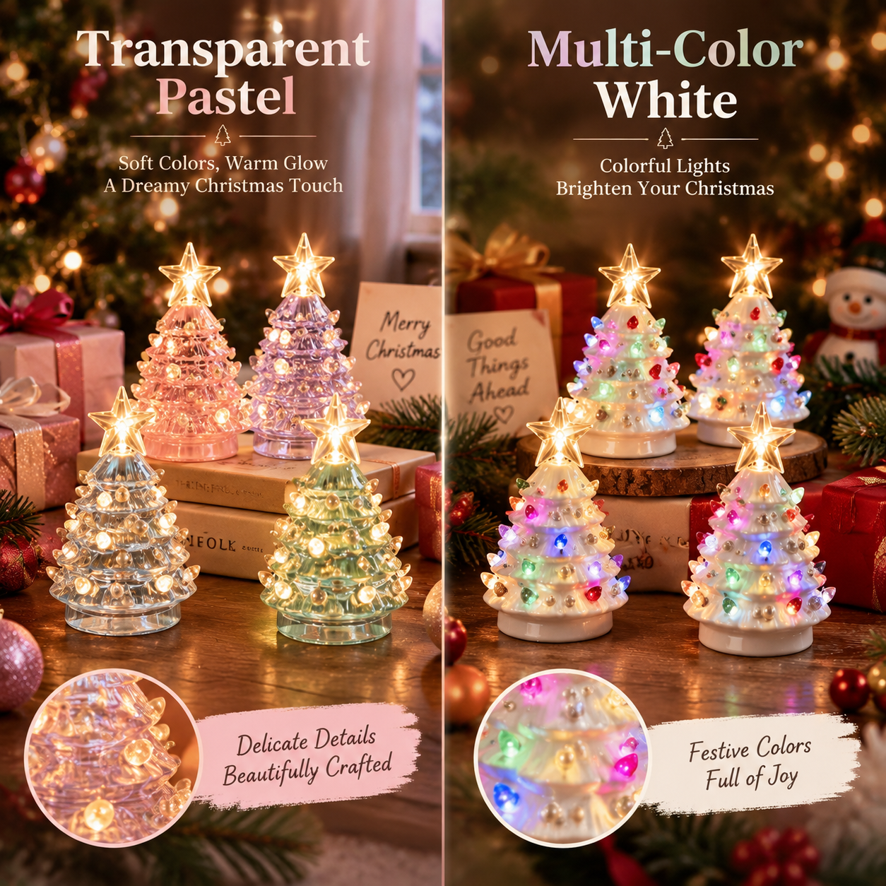 Christmas Mini Nostalgic Tree Ornaments Set (4 Pieces) 🎄