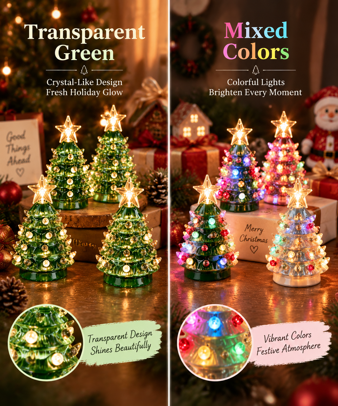 Christmas Mini Nostalgic Tree Ornaments Set (4 Pieces) 🎄