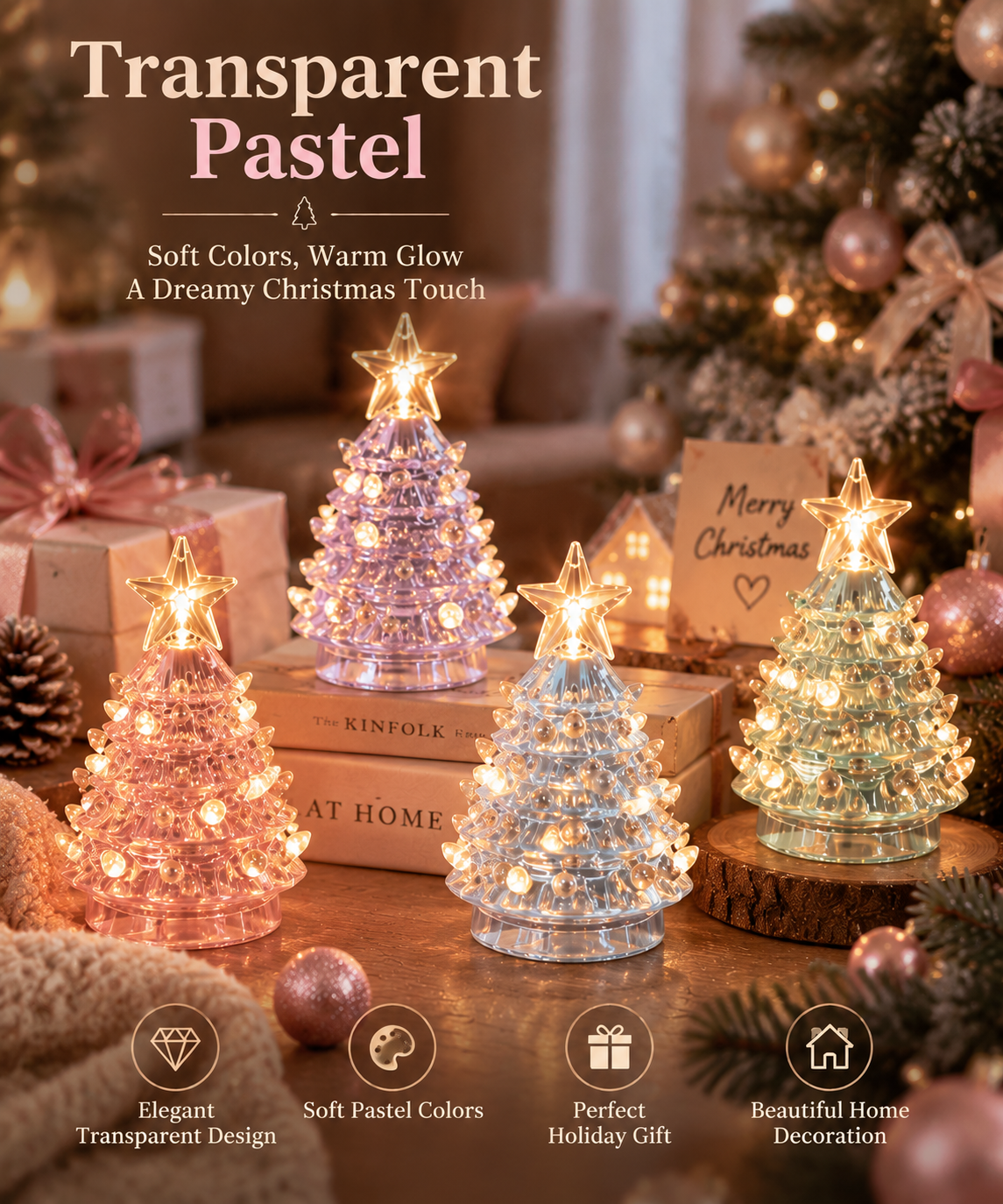 Christmas Mini Nostalgic Tree Ornaments Set (4 Pieces) 🎄