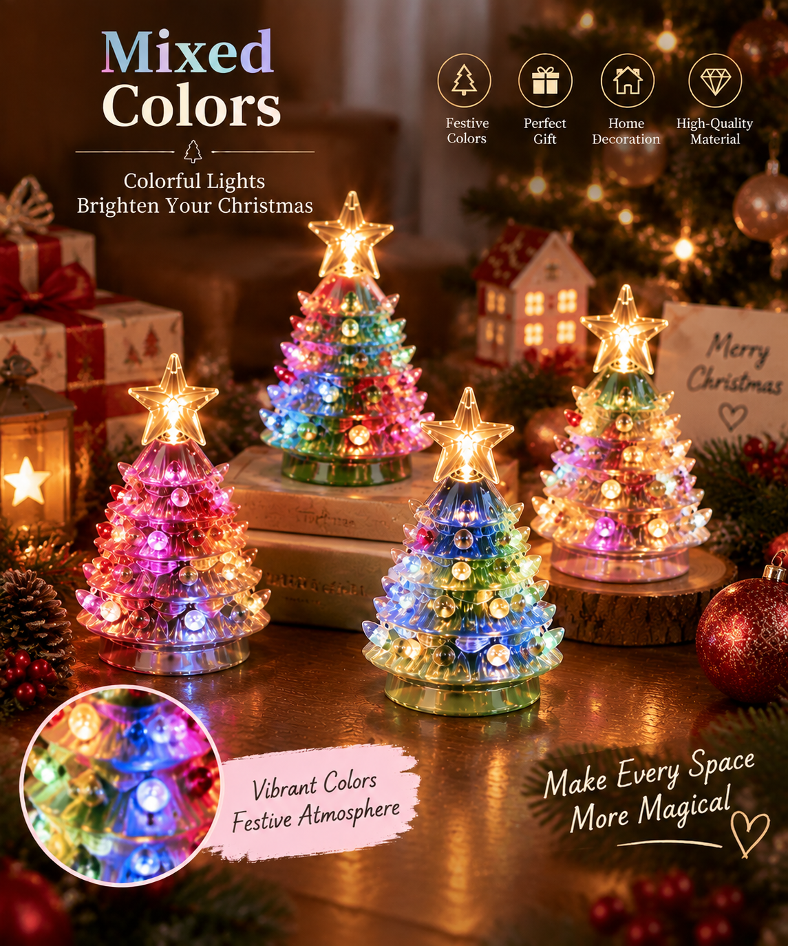 Christmas Mini Nostalgic Tree Ornaments Set (4 Pieces) 🎄