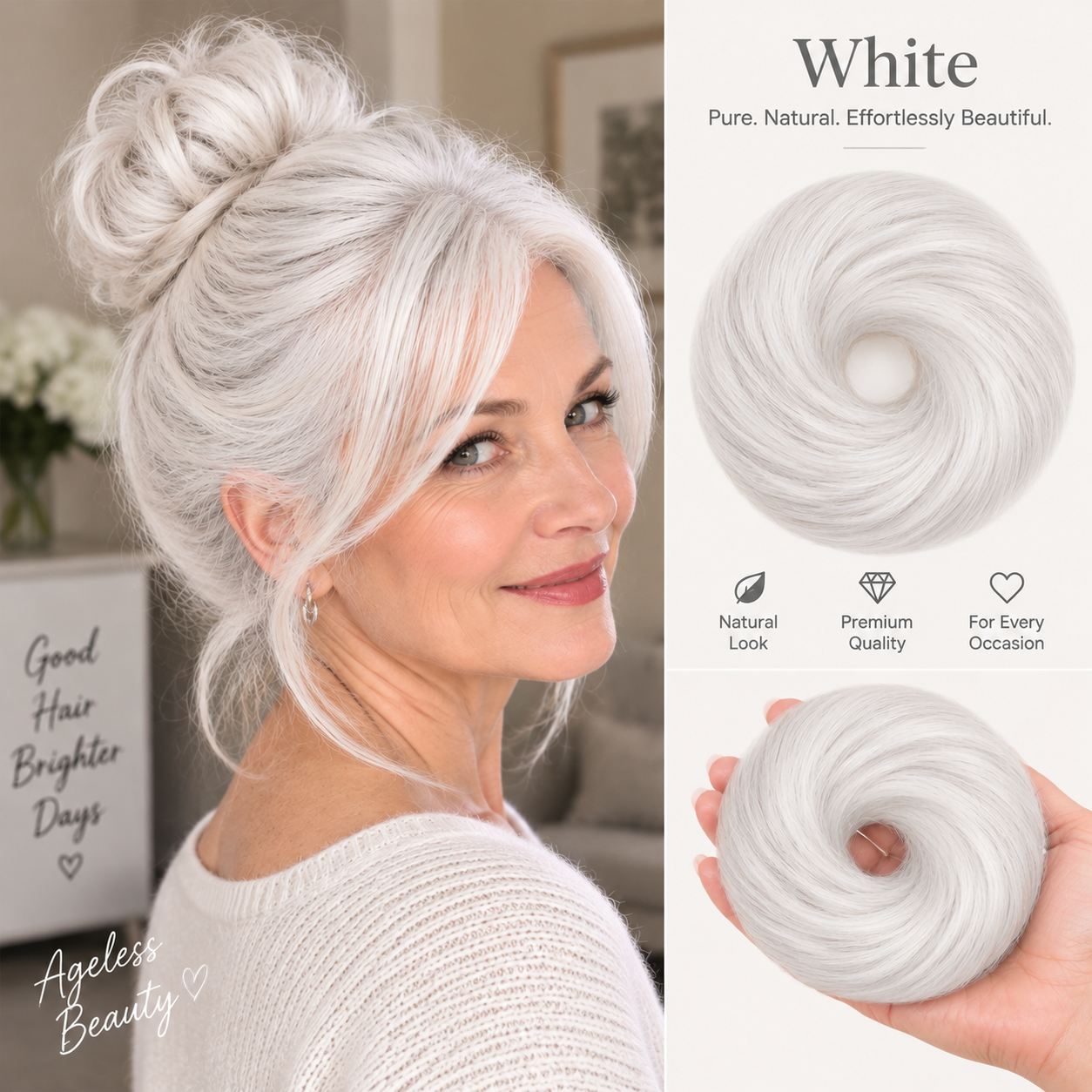 🏆 Last Day Special Price $17.99 ! 🔥✨ Create a Chic Messy Bun in Seconds 💖