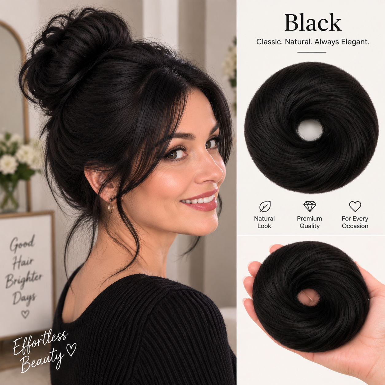 🏆 Last Day Special Price $17.99 ! 🔥✨ Create a Chic Messy Bun in Seconds 💖