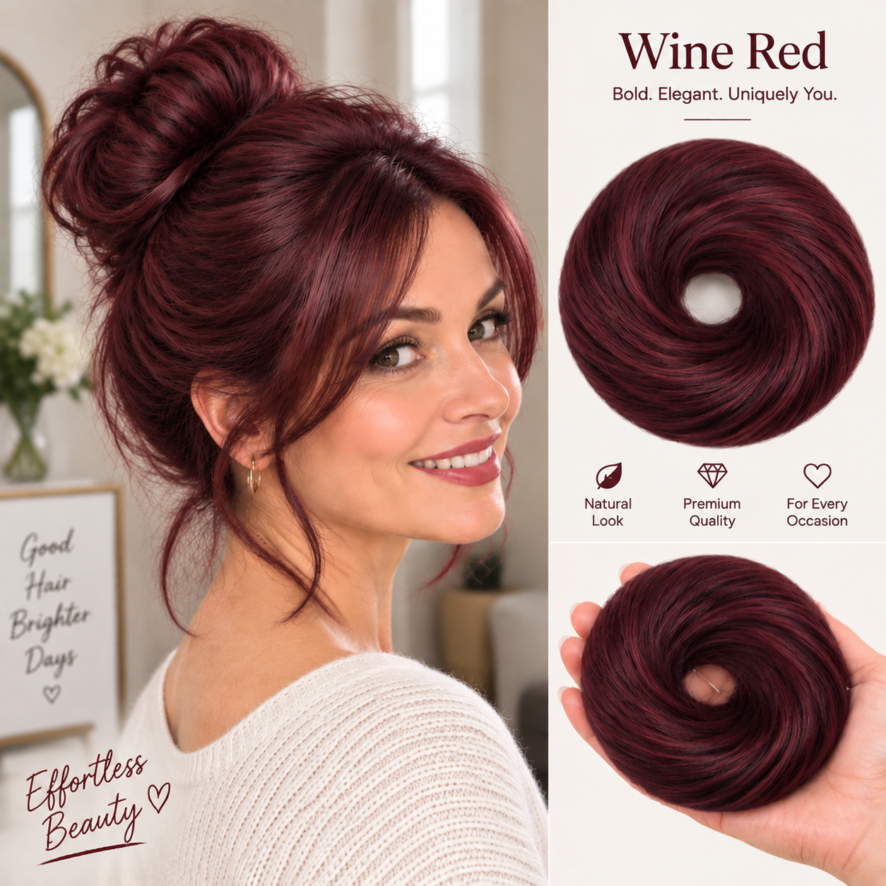🏆 Last Day Special Price $17.99 ! 🔥✨ Create a Chic Messy Bun in Seconds 💖