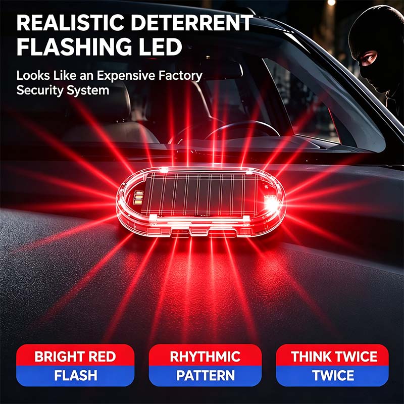 🚗 Cartivoe™ Solar Smart Car Warning Light – Wireless LED Security Indicator with Auto Light Sensor for Vehicle Protection