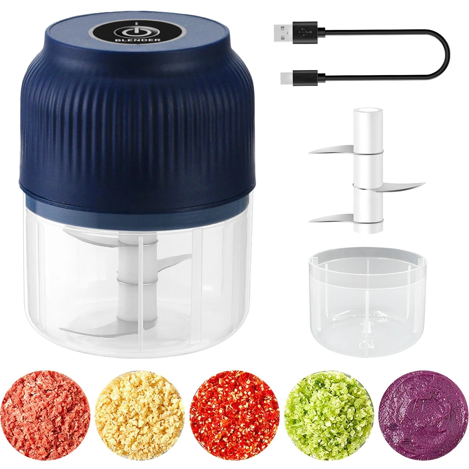 Electric Mini Garlic Chopper 250 ml USB Rechargeable