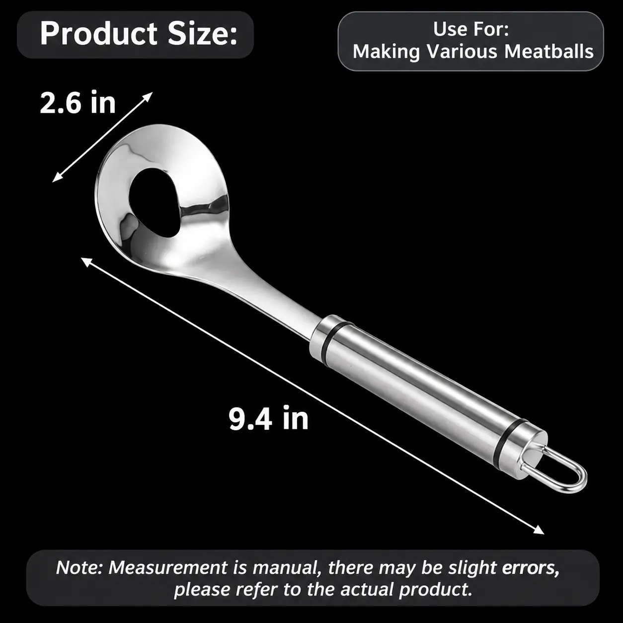 Cartivoe™ Stainless Steel Meatball Maker Scoop – Easy-Squeeze Press & Release Tool for Meatballs, Fish Balls & Shrimp Paste 🍽️