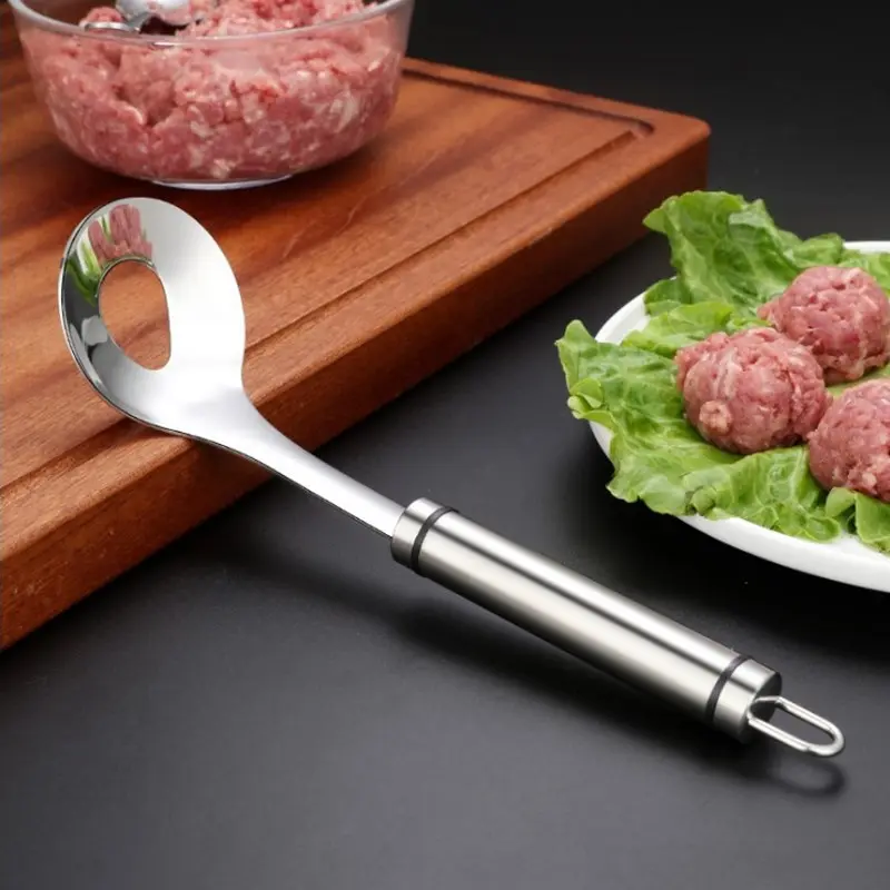 Cartivoe™ Stainless Steel Meatball Maker Scoop – Easy-Squeeze Press & Release Tool for Meatballs, Fish Balls & Shrimp Paste 🍽️