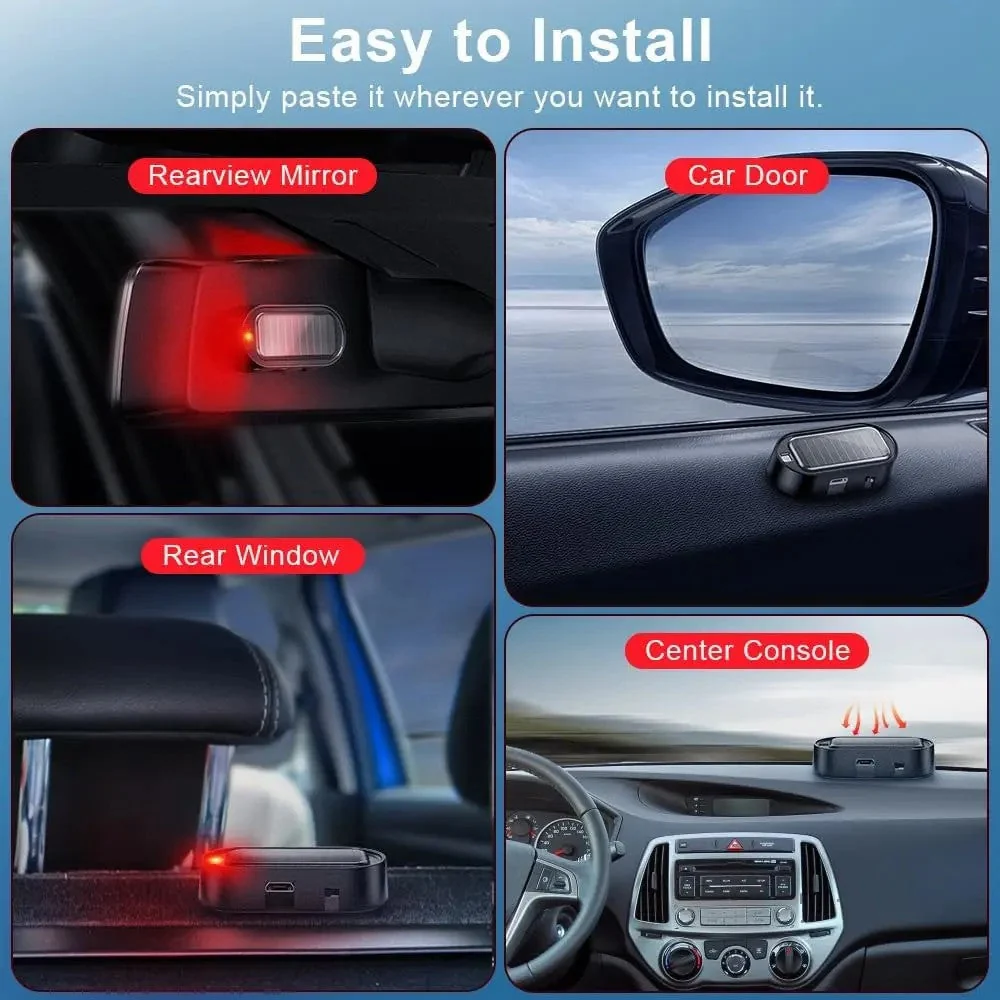🚗 Cartivoe™ Solar Smart Car Warning Light – Wireless LED Security Indicator with Auto Light Sensor for Vehicle Protection