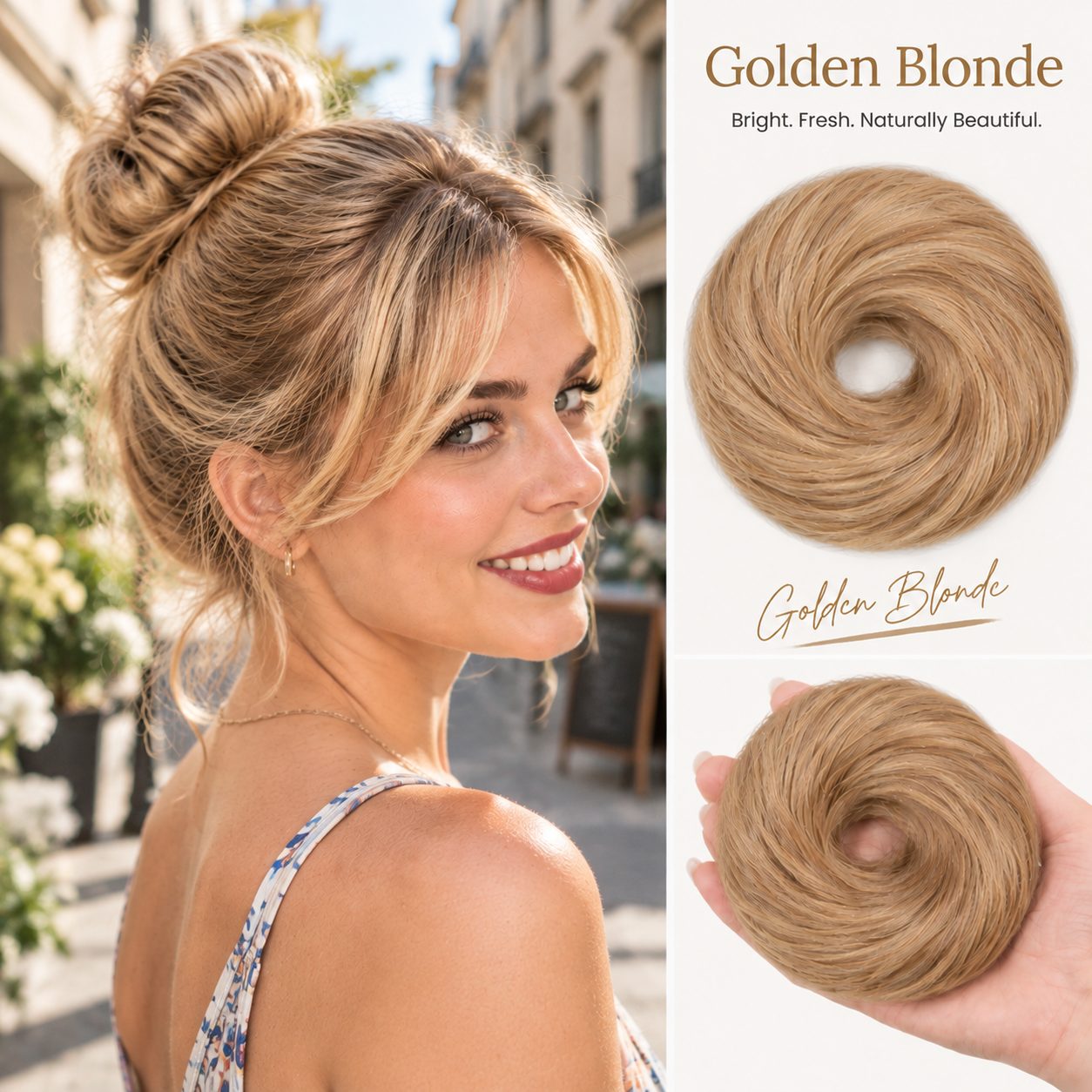 🏆 Last Day Special Price $17.99 ! 🔥✨ Create a Chic Messy Bun in Seconds 💖