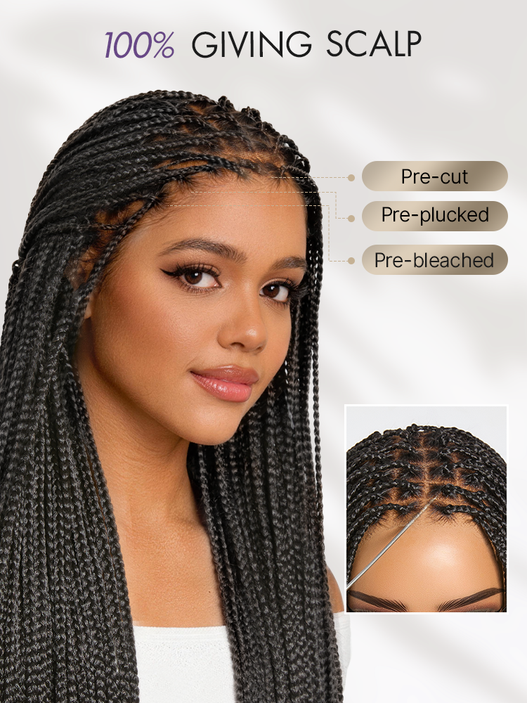 OwnScalp Salon Braids Super Natural Scalp Full HD Lace Knotless Box Braided Wig Flexi-Fit Invisi Drawstring Cap-14