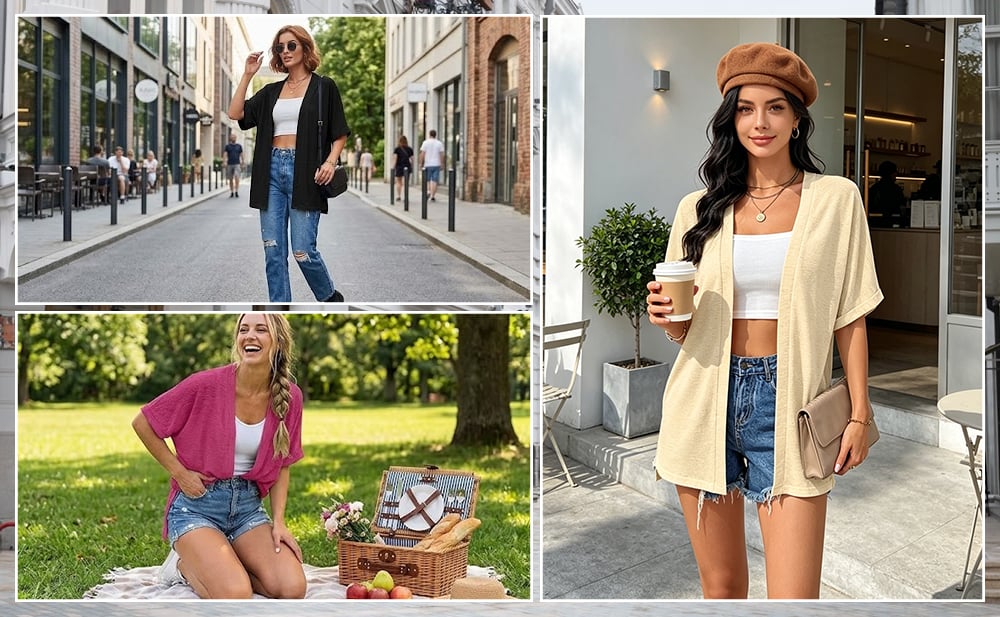 Different ways to wear the short-sleeved casual layer