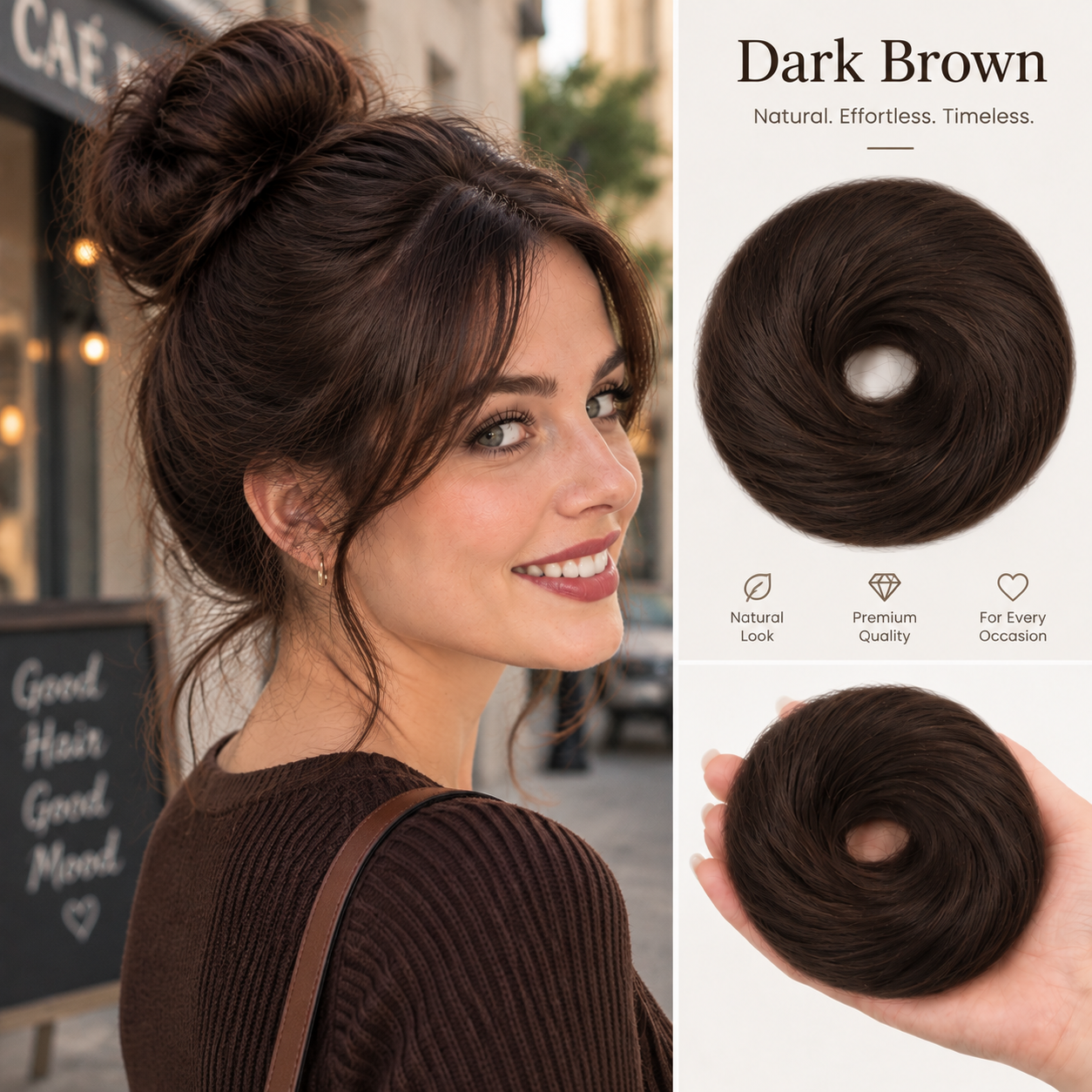 🏆 Last Day Special Price $17.99 ! 🔥✨ Create a Chic Messy Bun in Seconds 💖