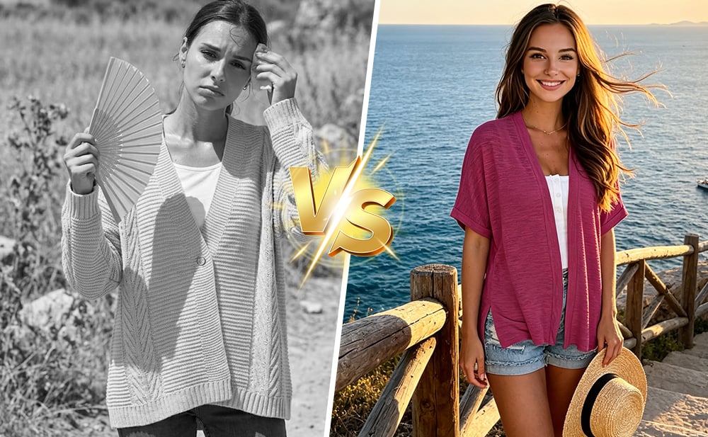 Women styling the short-sleeved casual layer in bright colours