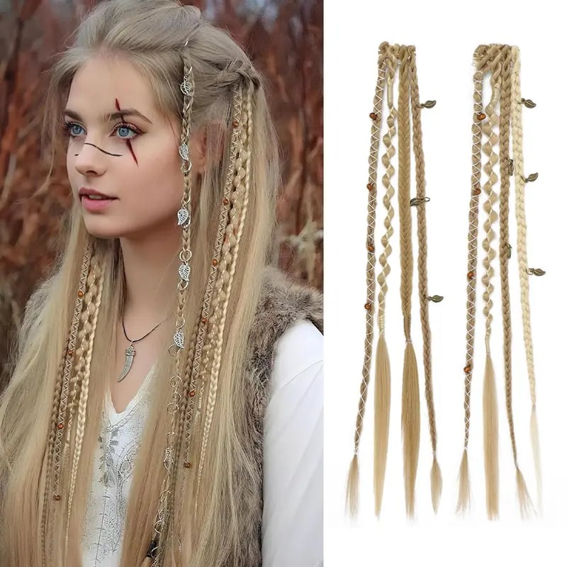 [Copy]🌿 Boho Beaded Clip-In Braids – Effortless Festival & Everyday Hair Transformation
