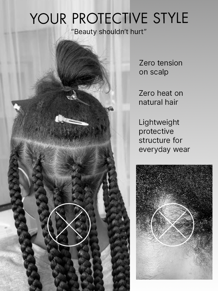 OwnScalp Salon Braids Super Natural Scalp Full HD Lace Knotless Box Braided Wig Flexi-Fit Invisi Drawstring Cap-19